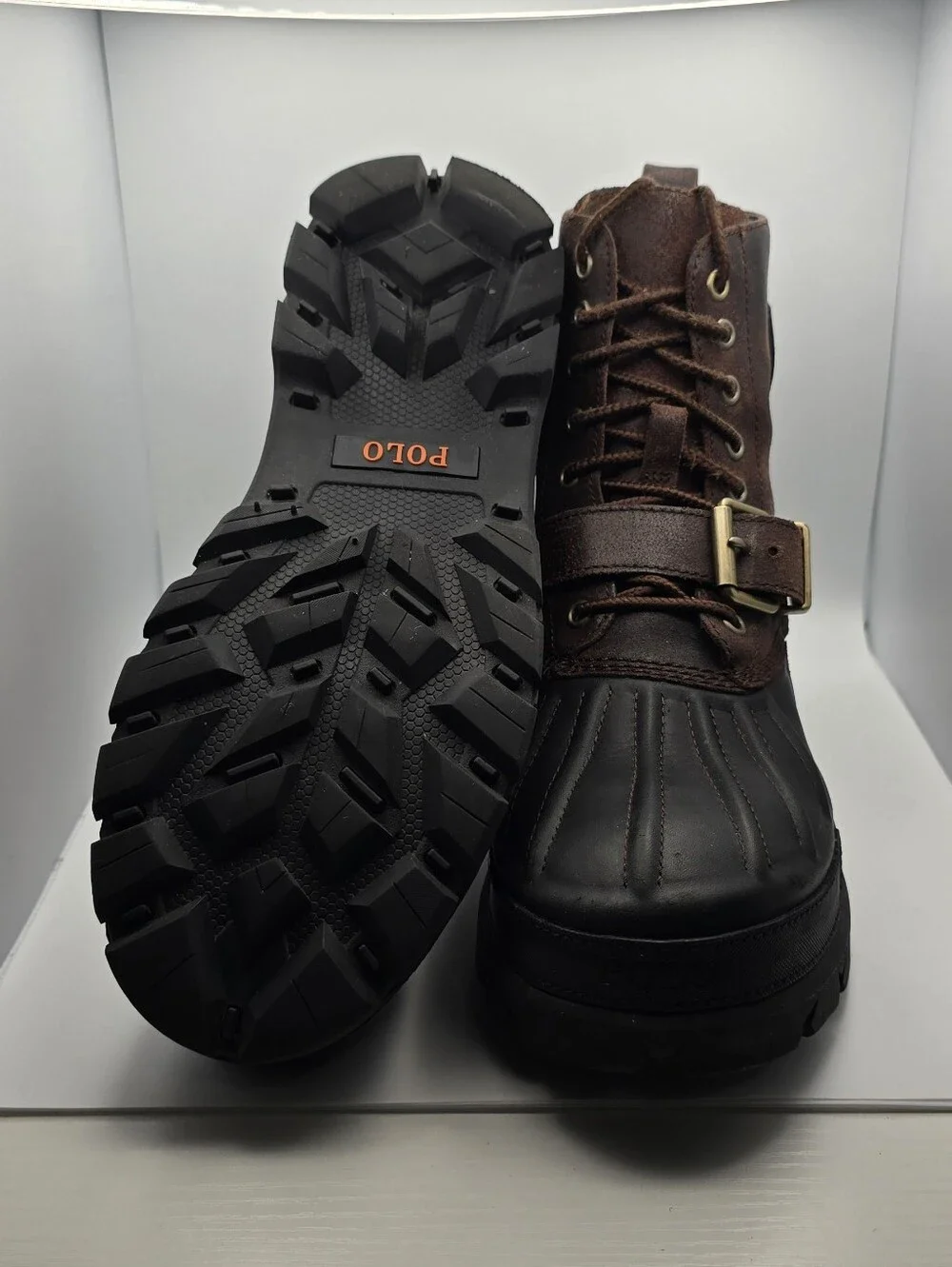 Polo Ralph Lauren Oslo High BT WP Brown/Black Waterproof Boots  Men’s Size 8D